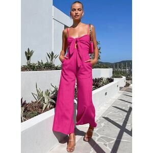 Cotton Twist Detail Jumpsuit